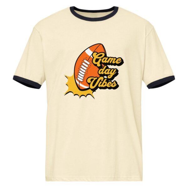 Score style points with our Game Day Vibes Preppy Outfit Ideas Ringer T-Shirt. Perfect for showing team spirit in classic, preppy fashion!