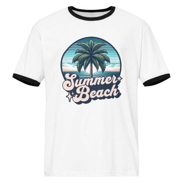 The Summer Beach Graphic Preppy Outfit Ringer T-Shirt is the perfect blend of casual style and classic charm. Featuring bold, eye-catching graphics inspired by sunny beach vibes, this tee adds a fun, youthful touch to your summer wardrobe. The ringer design—contrasting rings around the collar and sleeves—gives it a retro, sporty feel that never goes out of style.