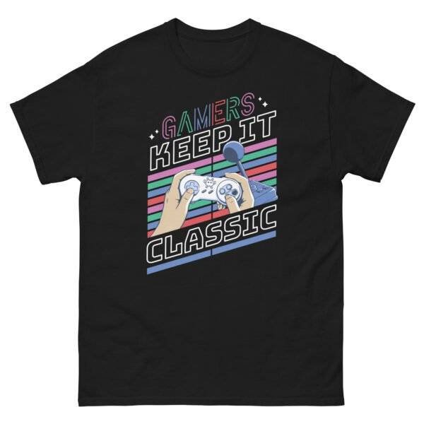 Classic Gaming Style: The Perfect T-Shirt for Gamers Show off your love for retro games with Classic Gaming Style: The Perfect T-Shirt for Gamers. Level up your wardrobe today! The Classic Gaming Style T-Shirt is an ideal choice for gamers who want to showcase their love for retro and timeless video games, featuring nostalgic graphics or themes that celebrate gaming history. Designed for comfort and style, this tee appeals to both casual and dedicated gamers, making it a versatile addition to any gaming wardrobe. Its classic aesthetic and universal appeal make it a perfect gift for gaming enthusiasts, allowing them to express their passion for gaming culture effortlessly.
