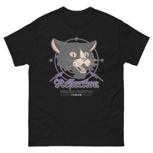 Upgrade your look with the Stylish Reflection Cat T-Shirt with Y2K Aesthetic Appeal. Shop now for the purrfect blend of retro and modern style!
