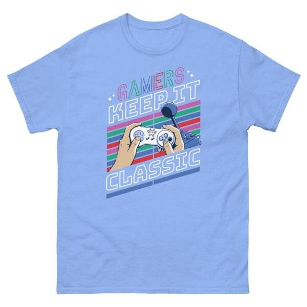 Classic Gaming Style: The Perfect T-Shirt for Gamers Show off your love for retro games with Classic Gaming Style: The Perfect T-Shirt for Gamers. Level up your wardrobe today! The Classic Gaming Style T-Shirt is an ideal choice for gamers who want to showcase their love for retro and timeless video games, featuring nostalgic graphics or themes that celebrate gaming history. Designed for comfort and style, this tee appeals to both casual and dedicated gamers, making it a versatile addition to any gaming wardrobe. Its classic aesthetic and universal appeal make it a perfect gift for gaming enthusiasts, allowing them to express their passion for gaming culture effortlessly.