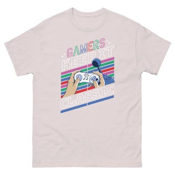 Classic Gaming Style: The Perfect T-Shirt for Gamers Show off your love for retro games with Classic Gaming Style: The Perfect T-Shirt for Gamers. Level up your wardrobe today! The Classic Gaming Style T-Shirt is an ideal choice for gamers who want to showcase their love for retro and timeless video games, featuring nostalgic graphics or themes that celebrate gaming history. Designed for comfort and style, this tee appeals to both casual and dedicated gamers, making it a versatile addition to any gaming wardrobe. Its classic aesthetic and universal appeal make it a perfect gift for gaming enthusiasts, allowing them to express their passion for gaming culture effortlessly.