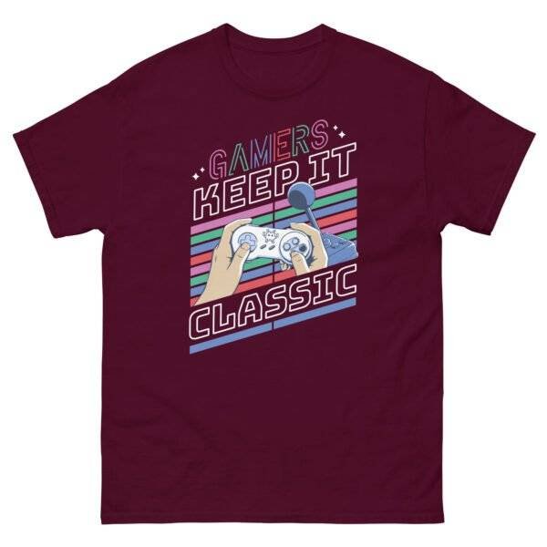 Classic Gaming Style: The Perfect T-Shirt for Gamers Show off your love for retro games with Classic Gaming Style: The Perfect T-Shirt for Gamers. Level up your wardrobe today! The Classic Gaming Style T-Shirt is an ideal choice for gamers who want to showcase their love for retro and timeless video games, featuring nostalgic graphics or themes that celebrate gaming history. Designed for comfort and style, this tee appeals to both casual and dedicated gamers, making it a versatile addition to any gaming wardrobe. Its classic aesthetic and universal appeal make it a perfect gift for gaming enthusiasts, allowing them to express their passion for gaming culture effortlessly.