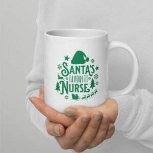 Celebrate the holidays with the Santa’s Favorite Nurse: A Christmas Tribute Coffee Mug—perfect for festive nurses! Shop this cheerful gift now. Santa’s Favorite Nurse: A Christmas Tribute Coffee Mug is a heartfelt and festive way to honor nurses during the holiday season, featuring a cheerful design that celebrates their dedication and compassion. Made from durable ceramic, this mug is perfect for enjoying warm beverages and spreading holiday cheer, making it an ideal gift for healthcare heroes. Its charming holiday-themed artwork and personalized message serve as a meaningful tribute, blending festive spirit with appreciation for those who care for others year-round.