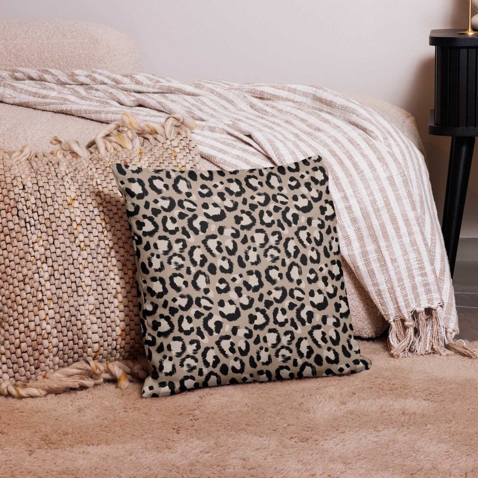 Modern Leopard Print Premium Throw Pillow for Home Decor Upgrade your decor with our Modern Leopard Print Premium Throw Pillow for Home Decor—stylish, comfortable, and perfect to make any room stand out.