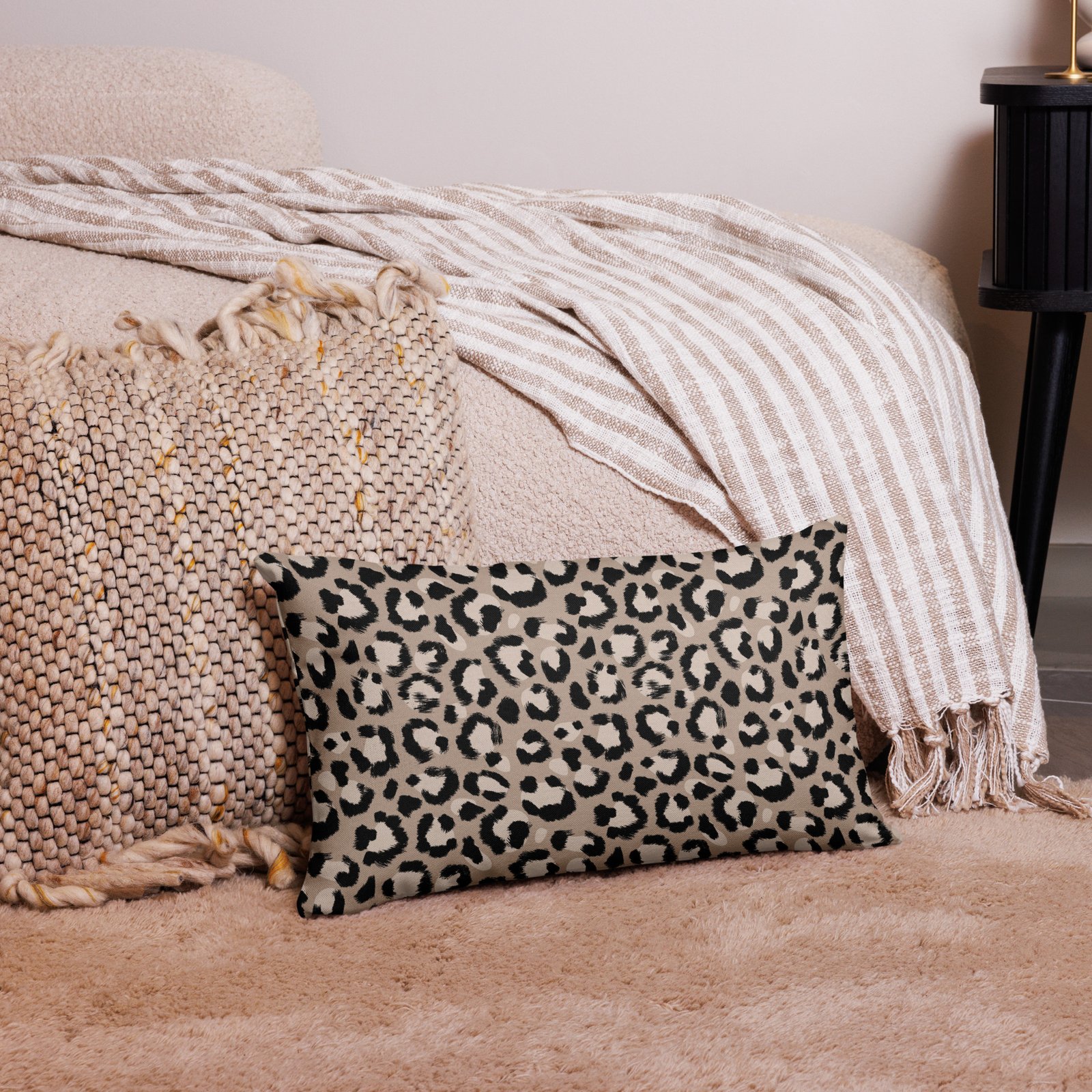 Modern Leopard Print Premium Throw Pillow for Home Decor Upgrade your decor with our Modern Leopard Print Premium Throw Pillow for Home Decor—stylish, comfortable, and perfect to make any room stand out.