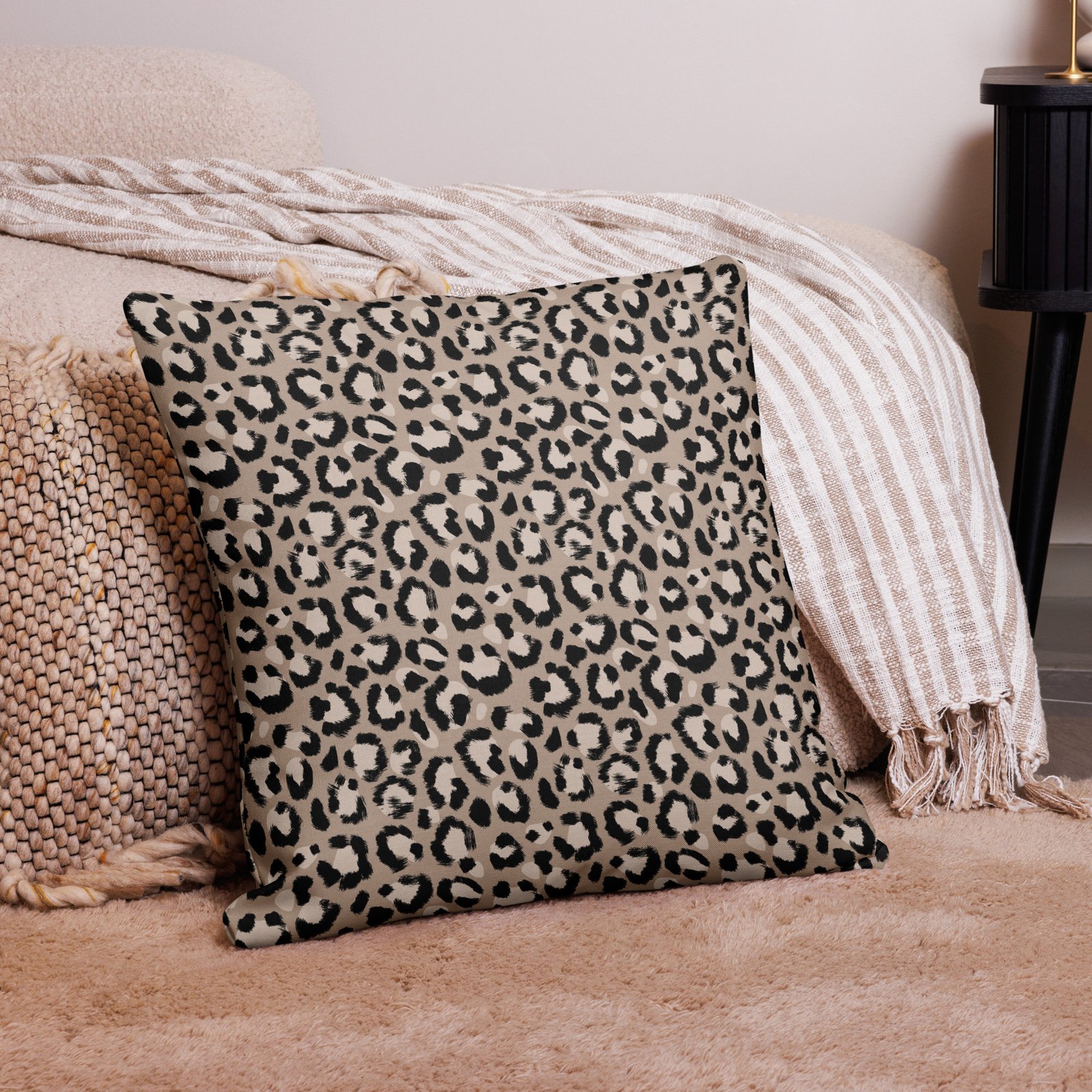 Modern Leopard Print Premium Throw Pillow for Home Decor Upgrade your decor with our Modern Leopard Print Premium Throw Pillow for Home Decor—stylish, comfortable, and perfect to make any room stand out.