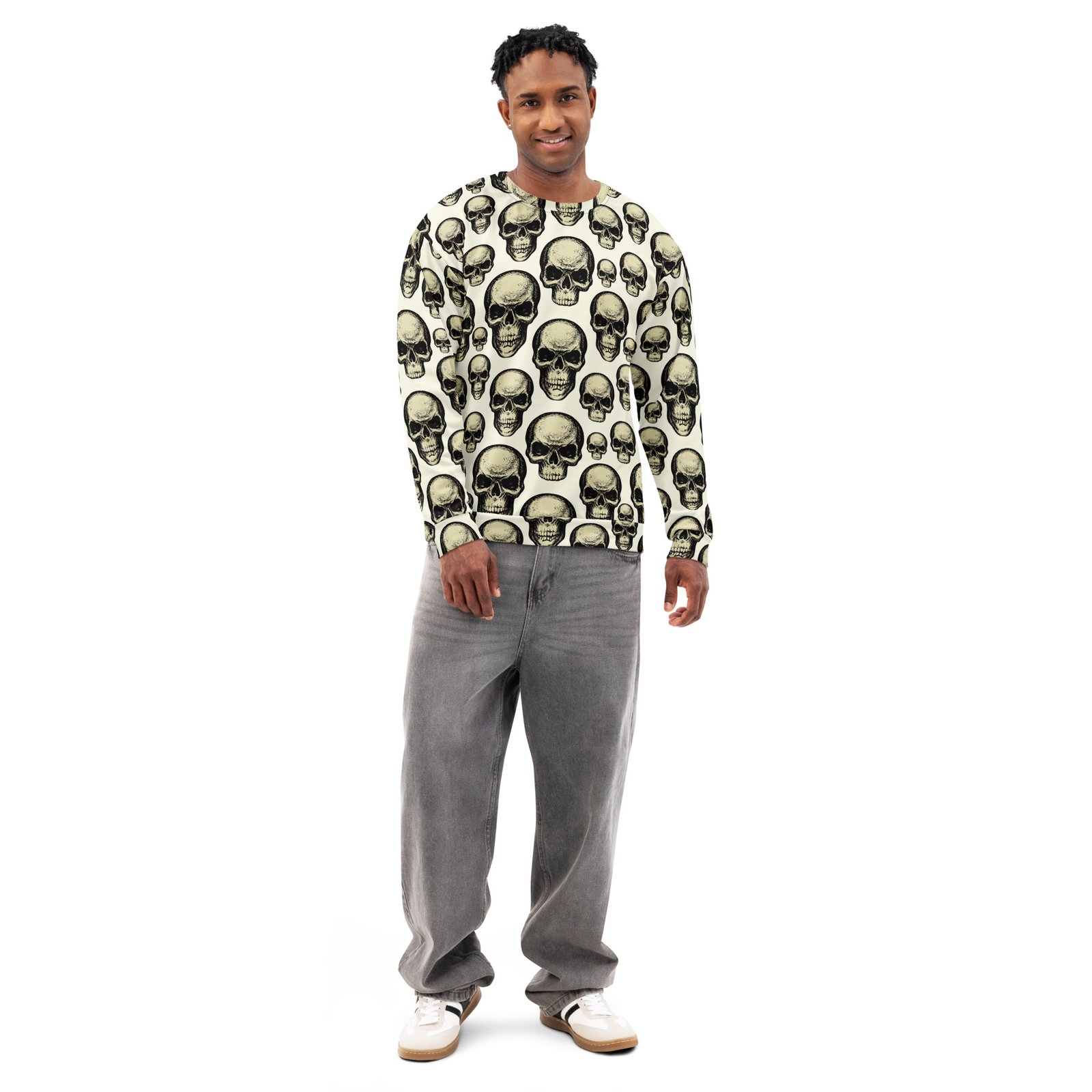 Trendy Unisex Cotton Sweatshirt with a Human Skull Print Shop the Trendy Unisex Cotton Sweatshirt with a Human Skull Print. Comfort meets style in this modern must-have! Grab yours today and stand out.