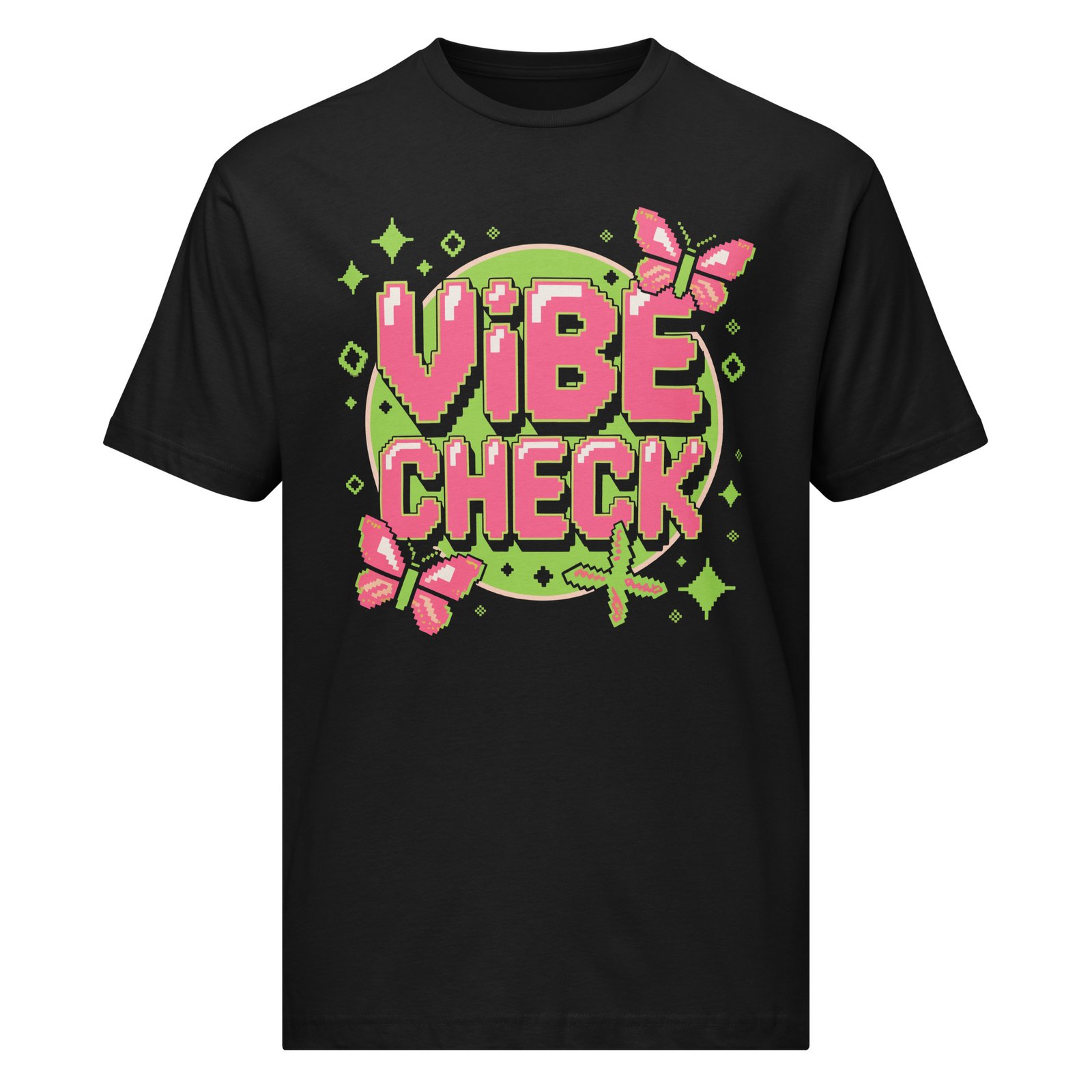 Vibe Check Pixel Art T-Shirt: A Stylish Unisex Chic Apparel Show your style with the Vibe Check Pixel Art T-Shirt: A Stylish Unisex Chic Apparel. Trendy, comfortable, and perfect for everyone!