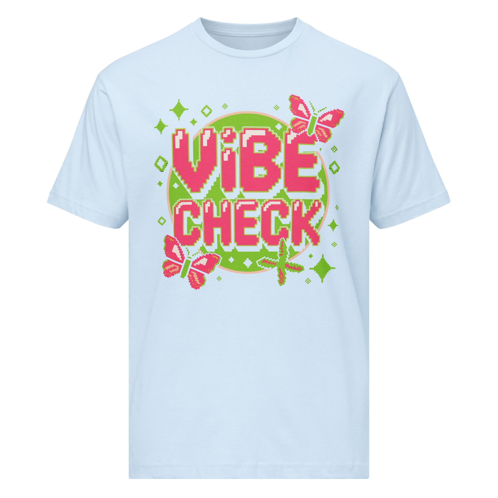Vibe Check Pixel Art T-Shirt: A Stylish Unisex Chic Apparel Show your style with the Vibe Check Pixel Art T-Shirt: A Stylish Unisex Chic Apparel. Trendy, comfortable, and perfect for everyone!
