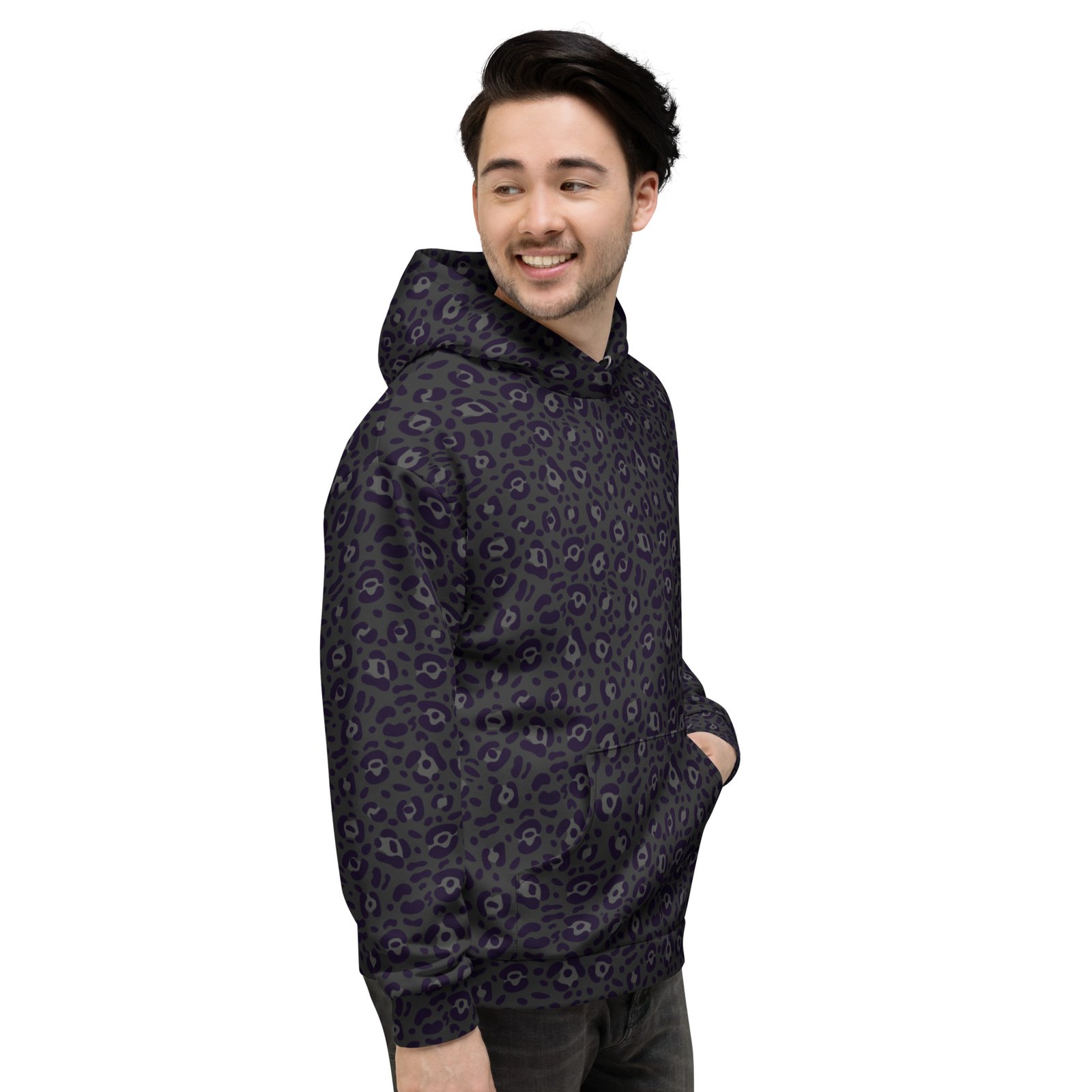 Comfortable Recycled Unisex Hoodie with Leopard Print Stay stylish and eco-friendly with our Comfortable Recycled Unisex Hoodie with Leopard Print. Shop now for a bold, sustainable look!